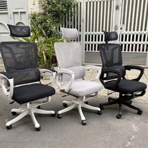 Ghế Công Thái Học Tựa Đầu Có Gác Chân GX19