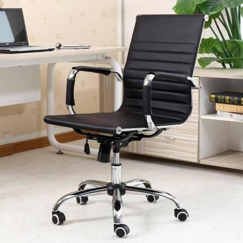 Ghế Da Lưng Thấp Chân Xoay GX22