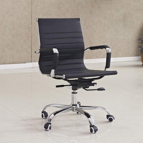 Ghế Da Lưng Thấp Chân Xoay GX22