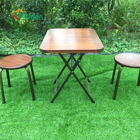 Ghế Đôn Chân Sắt Mặt Gỗ