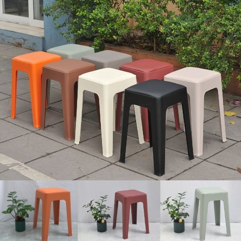 Ghế Đôn Nhựa Đúc Mặt Nệm