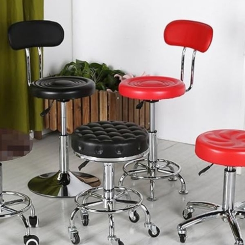 Ghế Đôn Xoay Có tựa Không Bánh Xe Nhập Khẩu