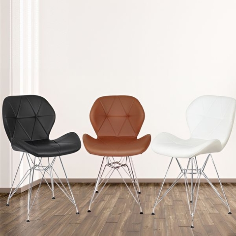 Ghế Eames Kachi Bọc Da Chân Sắt