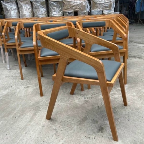 Ghế Katakana Gỗ Sồi Đệm Da GK01