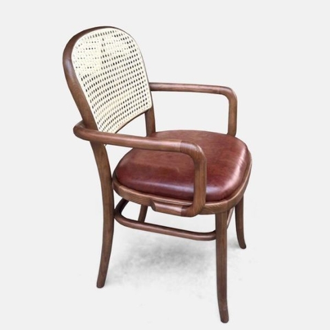 Ghế Thonet  Có Tay Tựa Mây Gỗ Sồi GT02