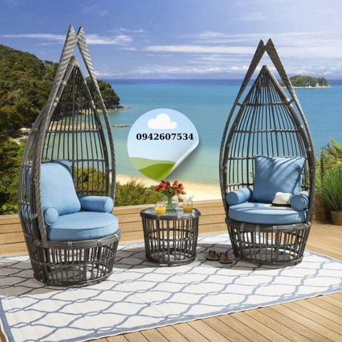 Ghế Thư Giãn Mây Nhựa Ngoài Trời GTG9