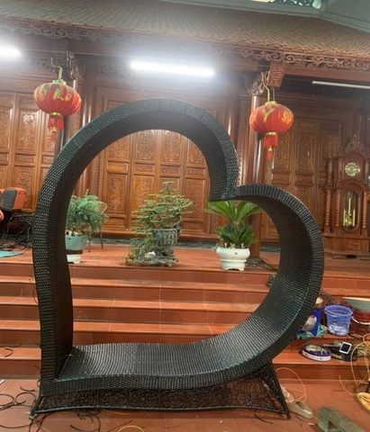 Ghế Trái Tim Mây Nhựa Ngoài Trời GTT11