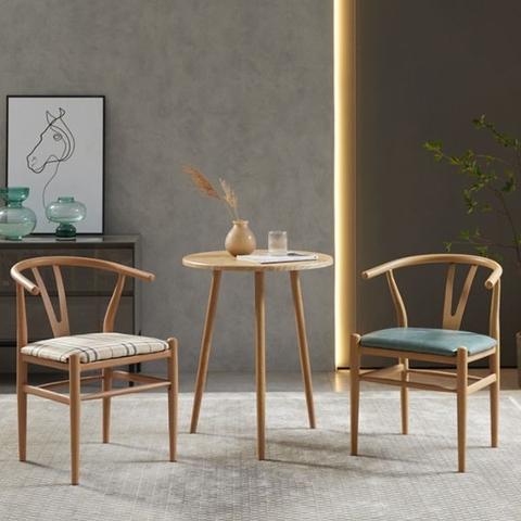 Ghế Wishbone Đệm Da GW02