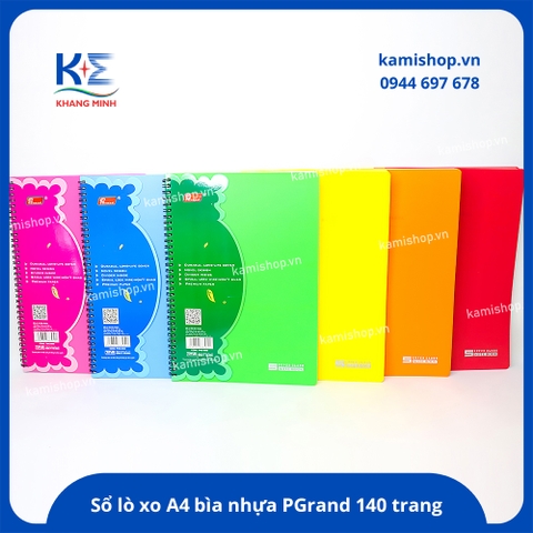 Sổ lò xo A4 bìa nhựa PGrand 8560 140 trang