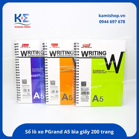 Sổ lò xo A5 bìa giấy PGrand 8542 200 trang