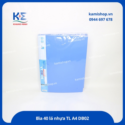 Bìa 40 lá nhựa TL A4 DB02 (20)