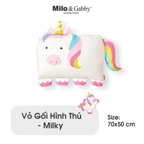 Vỏ gối hình thú Milo & Gabby - Milky - MN-021