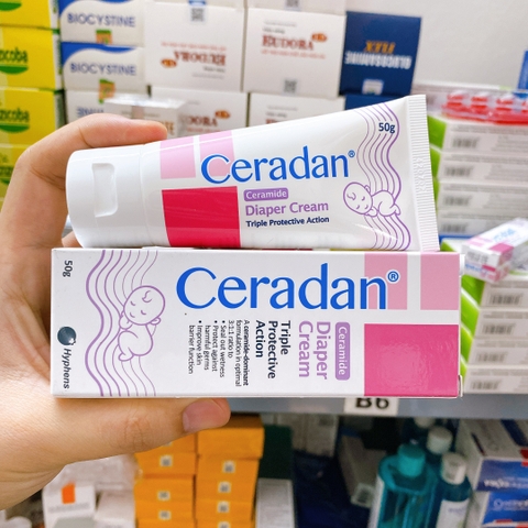 Kem làm dịu da và chống hăm tã Ceradan Diaper Cream - Ceramide, Cholesterol, axit béo tự do, kẽm oxide, Octenidine