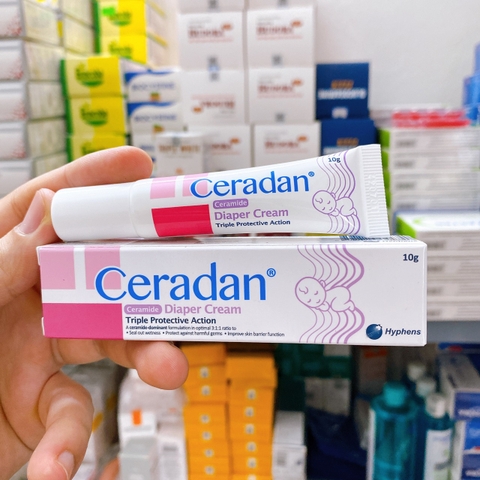 Kem làm dịu da và chống hăm tã Ceradan Diaper Cream - Ceramide, Cholesterol, axit béo tự do, kẽm oxide, Octenidine