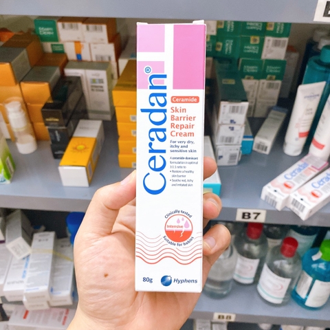 Kem dưỡng ẩm cho da khô Ceradan Skin Barrier Repair Cream Ceramide3.3%, Cholesterol, Axit béo