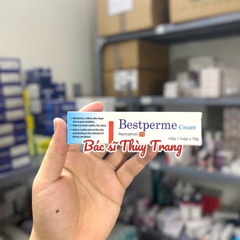 Kem bôi giảm ghẻ, rận, mẩn ngứa Bestperme Cream - 15g