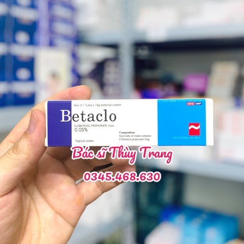 Kem bôi BETACLO Clobetasol Propionat 0.05% - 10g