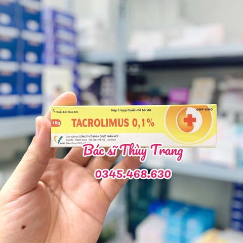 Thuốc mỡ điều trị viêm da dị ứng TACROLIMUS 0.1% - 10g