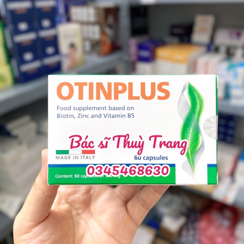Viên uống Otinplus giúp đẹp tóc, lành thương bổ sung Biotin, B5, kẽm - hộp 60 viên