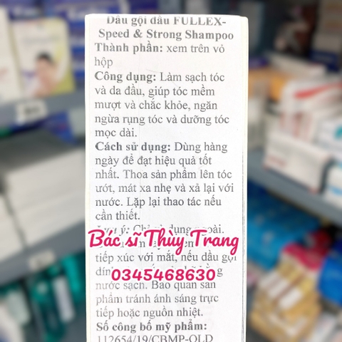 Dầu gội ngăn rụng tóc, kích thích mọc tóc Fullex Speed & Strong Shampoo 400ml - Giải pháp cho mái tóc chắc khỏe