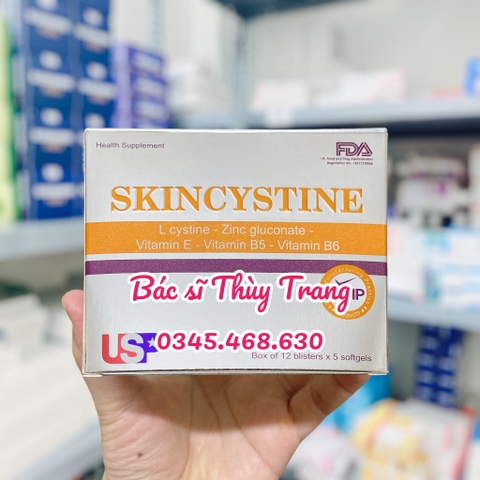 viên uống giảm mụn, giảm nám, tàn nhang US Pharma Skincystine - hộp 60 viên