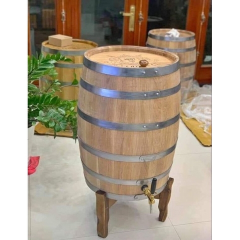 Thùng rượu gỗ sồi 50 lít dáng đứng