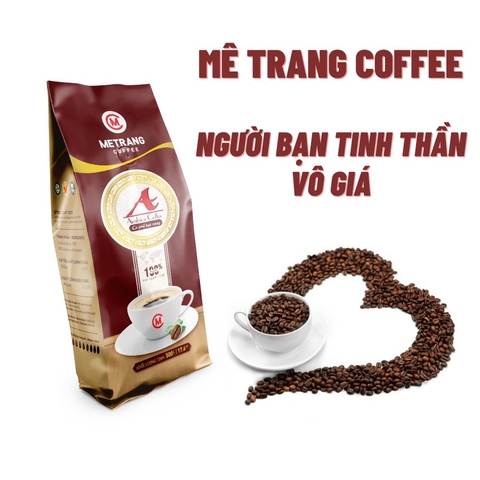 Cà phê Arabica (A) cafe rang mộc nguyên chất - Mê Trang, túi 500g hạt rang Cà phê