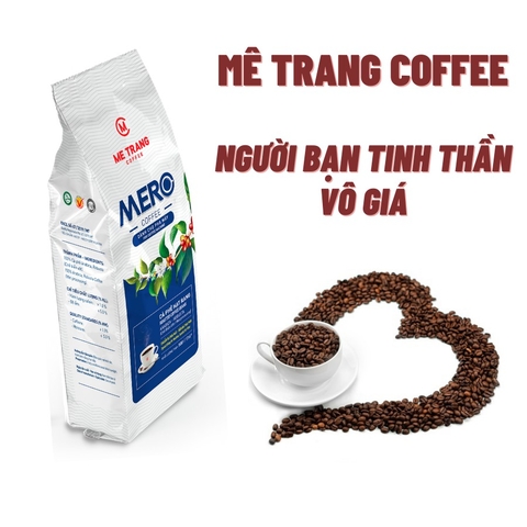 Cà phê hạt rang, cà phê pha máy MERO - Mê Trang, túi hạt cà phê 250g và túi hạt cà phê 500g