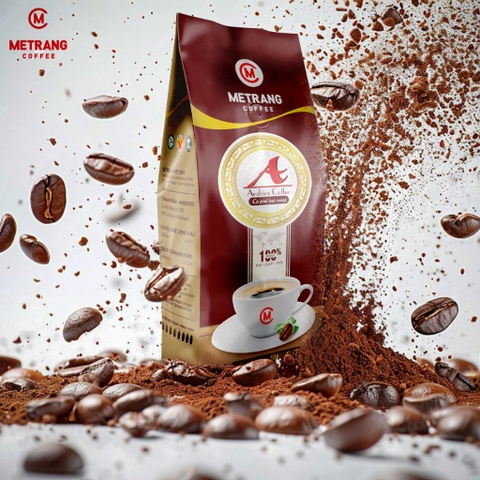Cà phê Arabica (A) cafe rang mộc nguyên chất - Mê Trang, túi 500g hạt rang Cà phê