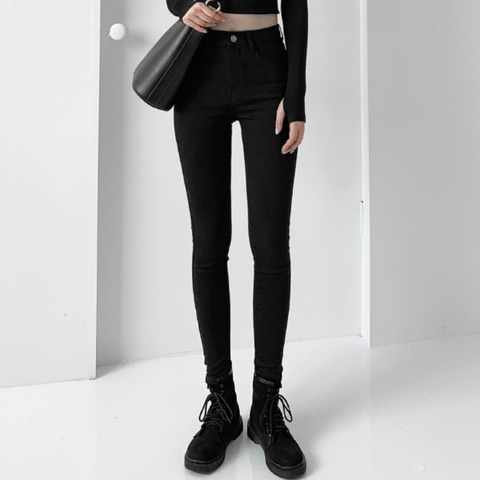 Quần tregging nữ cạp cao  dáng dài ôm bó legging chất vải UMI hàn cao cấp ko bai, không xù, không cắn chỉ chất ELY208