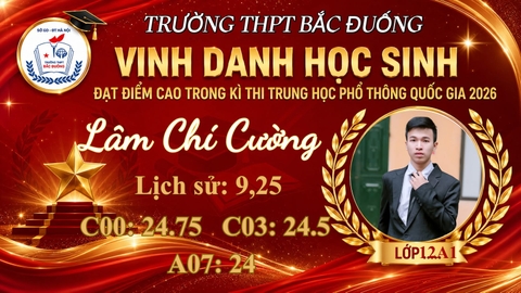 VINH DANH NHỮNG HỌC SINH ĐẠT ĐIỂM CAO TRONG KỲ THI  THPT QG NĂM 2026