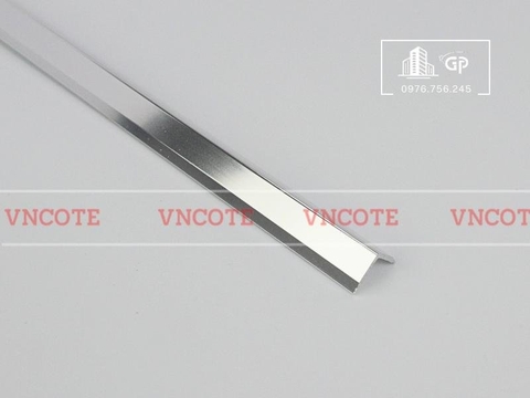 Nẹp nhôm chữ V10 màu trắng bóng