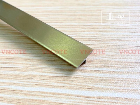 Nẹp inox chữ T15mm màu vàng xước