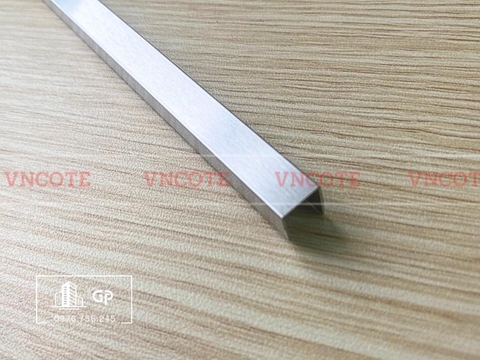 Nẹp inox chữ U10mm màu trắng xước