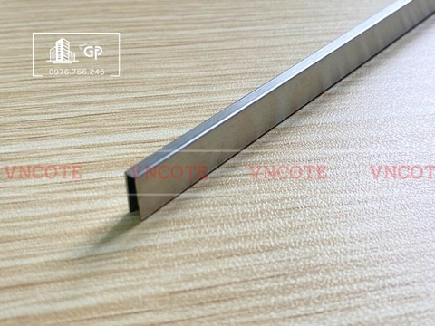 Nẹp inox chữ U3mm màu trắng xước