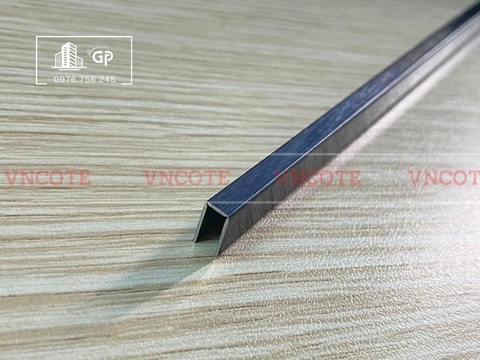 Nẹp inox chữ U5mm màu đen xước