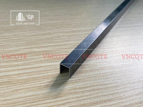 Nẹp inox chữ U8mm màu đen xước