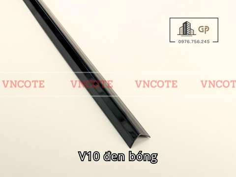 Nẹp inox chữ V10mm màu đen bóng