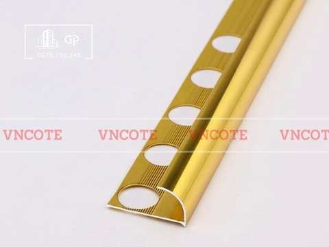 Nẹp nhôm bo góc ốp lát 10mm vàng bóng YC-10VB