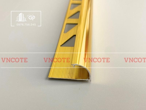 Nẹp nhôm bo góc ốp lát 12mm vàng bóng YC-12VB