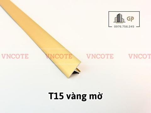 Nẹp nhôm chữ T15 màu vàng mờ