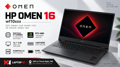 Review đánh giá Laptop HP OMEN 16 wf10xxx – Core i7-13700HX, RTX 4080, màn hình 2.5K 240Hz: Có đáng mua?