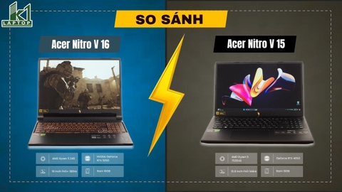 So sánh Acer Nitro V15 và Nitro V16: Laptop nào làm đồ họa tốt hơn?