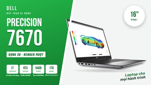 Review Dell Precision 7670: RAM 64GB RTX A4500 cho dân kỹ thuật