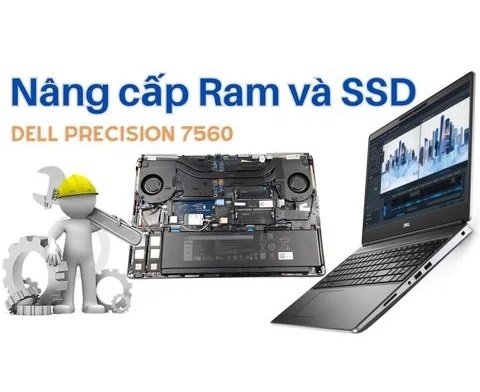 Hướng dẫn nâng cấp ram và ổ cứng trên laptop Workstation Dell Precision 7560