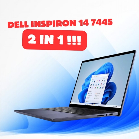 Đánh giá review laptop Dell Inspiron 14 7445 2 in 1 - AMD RYZEN 5 8640HS 14 inch FHD+ 60Hz Touch
