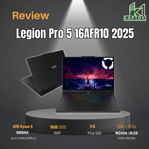Review đánh giá Lenovo Legion Pro 5 16AFR10 2025 – Ryzen 9 9955HX; RTX 5070 có thật sự “quái vật”?