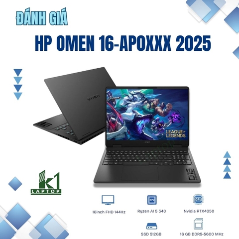 Đánh giá review HP OMEN 16-ap0xxx 2025 – Ryzen AI 5 340 và RTX 4050 có đáng chọn
