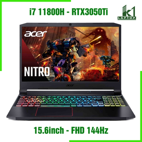 Acer Nitro 5 Eagle 2021 AN515-57 - Core i7 11800H RTX3050 15.6 inch FHD 144Hz