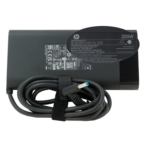 Sạc Pin Laptop HP Oval 200W kim nhỏ chân xanh ( 19.5V-10.3A), sạc HP Omen